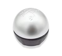 1neiSmartech Pomello Leva Cambio 5 Marce con Retromarcia Compatibile con Fiat 500 (2007-2018) e Fiat 500C (2007-2018) - Colore Argento Satinato