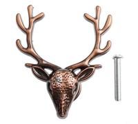Pomello a forma di cervo in lega di zinco per porte e mobili, adatto per armadi e cassetti, in metallo di lunga durata (bronzo rosso)