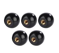 Pomello a Leva Sferico 32mm in Bachelite Nero M8x32 con Dado in Rame, 5 Pezzi, per Macchine Utensili Industriali e Attrezzature Meccaniche