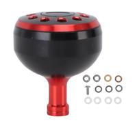 Pomello a manovella per mulinelli da pesca, manico ergonomico in lega di alluminio, antiscivolo, accessori per ruote Baitcasting (SAD), pesca in mare (nero rosso)