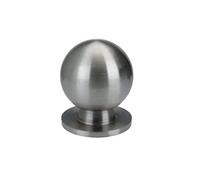 Pomello a sfera in zama massiccio, 25 mm e 30 mm di diametro, finitura in ottone opaco, per porte, cassetti, cassettiere, armadi, cucine dopo finiture bronzo, nichel e ottone (25 mm, nichel mate)
