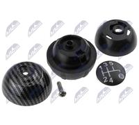 Pomello Adatto A per Fiat 500 2007 Black Carbonio Fibra Texture-Black CAP-5 Gä