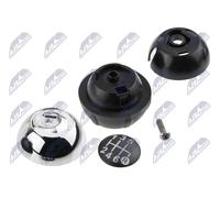 Pomello Adatto A per Fiat 500 Abarth 2007 Cromo Argento - Nero CAP-6 Marce / O