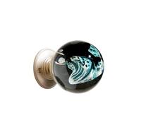 Pomello armadio in resina 6 cm balena | Pomello rotondo per mobili da interni, 5,9 cm, con base di montaggio in metallo per decorazione domestica, per la