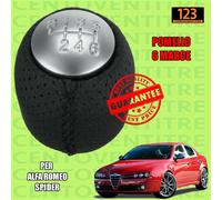 POMELLO CAMBIO 6 MARCE PER ALFA 159 SPIDER BRERA CON CUCITURE NERE