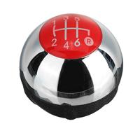 Pomello Cambio 6 Marce Cromato con Lente Rossa per Fiat 500 2007-2024 FC0W