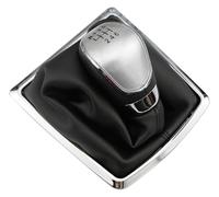 Pomello Cambio Auto Per Focus 2 MK2 2005-2011 Per Fiesta Per Kuga 08-12 Car Styling 5 6 Marce Pomello Del Cambio Cuffia In Pelle Copertura (Colore: Argento)(6 Silver With Dust)