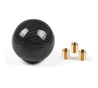 Pomello Cambio Auto universale Car Shift Knob Shifter Lever Leva rotonda Forma a sfera Real fibra di carbonio(Noir)