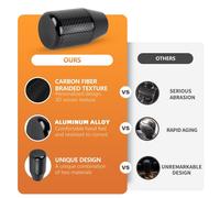 Pomello cambio automatico in lega di alluminio compatibile con texture in fibra