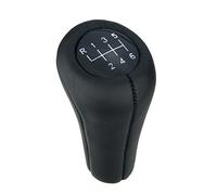 Pomello cambio compatibile con BMW e36 e46 e90 e91 e92 e93 e39 e60 e61 Serie 3 5 - nero - 6 Marce - vera pelle - leva cambio manuale - (A276-3)