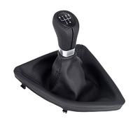 Pomello cambio e Cuffia cambio compatibile con BMW e81 82 e87 e88 Serie 1 - Short Shift - 5 Marce - nero - con telaio - finta simil pelle - leva cambio manuale - (A277-2)