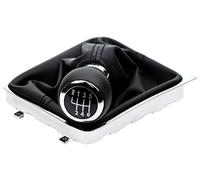 L & P Car Design L&P A261-1 Sacco leva del cambio nero di similpelle con Cucitura nero pomello del cambio con 6 marcia marce telaio cornice quadro cromo commutazione plug play pezzo di ricambio