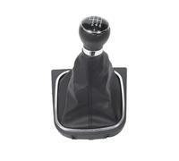 Pomello Cambio Leva Cambio 5/6 Velocità Con Custodia Per Colletto Avvio | Compatibile Con VW Golf 5 V 6 VI MK5 MK6 Jetta 2005-2014(Black,6 Speed)