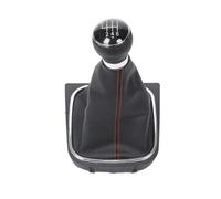 Pomello Cambio Leva Cambio 5/6 Velocità Con Custodia Per Colletto Avvio | Compatibile Con VW Golf 5 V 6 VI MK5 MK6 Jetta 2005-2014(Red,6 Speed)