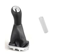 Pomello Cambio Leva Del Cambio Per Clio 3 III Pelle/ABS Vestibilità Diretta | Nero,1 Pomello del cambio con fodera,Qualità Assicurata,Pronto per il Montaggio