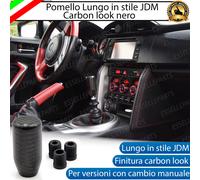 POMELLO CAMBIO MANUALE LUNGO SAAB 9-3 X IN STILE JDM NERO CARBON LOOK