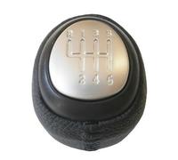 Pomello cambio nero + cromato 6 velocità + plastica R + pelle per Saab 9-3...