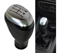 Pomello cambio nero+cromo 5+R velocità plastica+pelle con ghetta per...