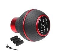 Pomello Cambio Pelle/Sportivo,Pomello Leva Cambio Pomello del cambio for auto universale a 5 velocità for cambio manuale Base in pelle e alluminio Sostituisci direttamente la manopola for auto origina