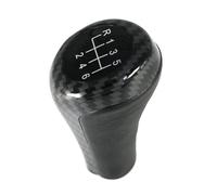 Pomello Cambio Per BMW 1 3 5 6 Serie E46 E53 E60 E61 E63 E65 E81 E82 E83 E87 E90 E91 E92 X1 X3 X5 Pomello Del Cambio Cromato Opaco In Fibra di Carbonio Pomello Leva Cambio (Color : 6 Speed Carbon Fib