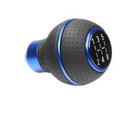 Pomello Cambio Per Pomello Cambio A 5 Velocità Sportivo Pomello Leva Cambio | Pelle/alluminio,Rosso/blu/argento,Durabilità Tutte Stagioni,Resistente al Calore(Blue ring)
