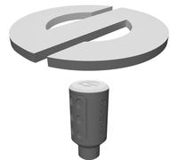 Pomello Cambio per Volante Logitech Stile Sparco Ricambio Montaggio 7.9mm