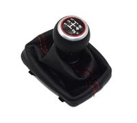 Pomello Cambio Pomello Del Cambio Manuale A 5 O 6 Marce Per A4 B6 B7 2000-2008 Con Copertura Antipolvere In Pelle. Tappo Copri Pomello(5 Speed-Red 01)