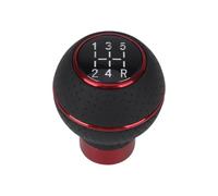 Pomello Cambio Pomello Del Cambio Per Universal 5 Speed Miglioramento | Universale,Nero/Rosso/Blu/Argento,Pelle/Alluminio,Vestibilità di Precisione(Red)