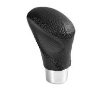 Lampa Pomello Cambio Universale "ZOE" in Pelle Nera e Alluminio Spazzolato