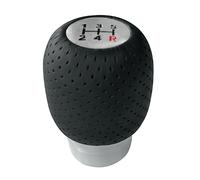 Pomello cambio universale pelle alluminio spazzolato sportivo Auto Gear 2 LAmpa