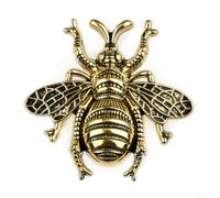 Pomello creativo in lega di zinco a forma di ape, per ante di armadi e armadietti, con una maggiore protezione contro l'ossidazione (nero)