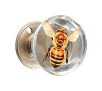 Pomello decorativo a sfera con motivo ispirato alla natura, antiruggine, comoda maniglia di facile manutenzione, trasparente per cassetti