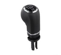 Pomello del cambio 5/6 marce, colore nero e argento, per Opel Corsa D 2006-2014 e Adam 2012-2019, ricambio per leva del cambio (5 speed)