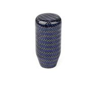 Pomello del cambio a 5 6 velocità in fibra di carbonio, forma universale, cambio manuale, 8 mm, 10 mm, 12 mm (TW-YX-rosso) (Tw-blu-70 mm)