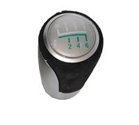 Pomello del cambio a mano per BMW E87, E88, E81, E82, in alluminio, lato sinistro, lato guidatore, copertura in vera pelle (manopola a 5 marce) (manopola a 6 velocità)