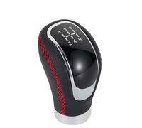Pomello del cambio adatto per cambio automatico manuale a 5 marce, leva del cambio per auto (cuciture nere) (cuciture rosse)