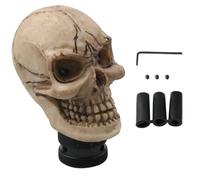 Pomello del cambio automatico a forma di teschio per auto, a forma di teschio, in resina, decorazione a forma di scheletro, ampia vestibilità, per Halloween, viaggi su strada, viaggi, gite in famiglia