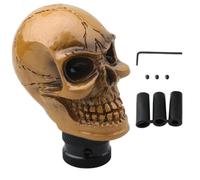 Pomello del cambio automatico con teschi, 4,5 x 8 cm, design autentico in resina, decorazione per interni horror, teschi per berlina, camion, minivan, taxi, viaggi