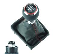 Pomello Del Cambio Cuffia Telaio Pas. per Audi A4 S4 B8 A5 Q5 Cucitura Rosso 6