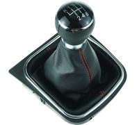 Pomello Del Cambio Cuffia Telaio VW Golf 5 6 Scirocco Gti Look Cucitura Rosso 6