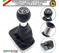 POMELLO DEL CAMBIO CUFFIA VW GOLF MK4 6 MARCE SIMILPELLE TRAFORATA NERA SATINATO
