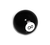 Pomello Del Cambio Filettato Universale Da Corsa Con Pomello Del Cambio Rotondo Con Adattatore Acrilico Freddo Con Sfera Bianca Nera Per Auto Manuale Accessori Modifica(Black)