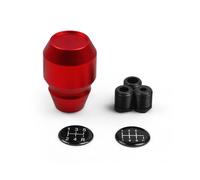 Pomello del cambio in alluminio (rosso) da 70 mm, 5 e 6 velocitÃ , per cambio manuale con adesivo