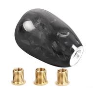 Pomello del cambio in fibra di carbonio forgiato compatibile per auto Breve testa del cambio con struttura unica e nucleo in alluminio si adatta a più dimensioni di filettatura