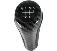 Pomello del Cambio in Fibra di Carbonio per BMW Serie 1 3 5 6 E46 E53 E60 E61 E63 E65 E81 E82 E83 E87 E90 E91 E92 X1 X3 X5 - Cromato Opaco Universale (Carbon Line 6 Speed)