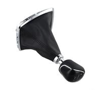 Pomello del cambio in pelle a 6 marce con telaio cromato e ghetta nera compatibile con modelli dal 2008 al 2012 e C-Max dal 2008 al 2010