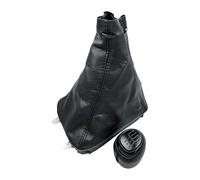 Pomello Del Cambio In Pelle Ghetta Boot Cover Custodia Leva Per SAAB 93 9-3 SS 2003-2012 5/6 Velocità Pomelli Leva Cambio Auto(6 Speed Black Combo)