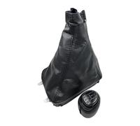 Pomello Del Cambio In Pelle Ghetta Boot Cover Custodia Leva Per SAAB 93 9-3 SS 2003-2012 5/6 Velocità Pomelli Leva Cambio Auto(5 Speed Black Combo)