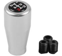 Pomello del cambio manuale a 5 marce in alluminio premium con supporto per diverse dimensioni della leva del cambio (argento)