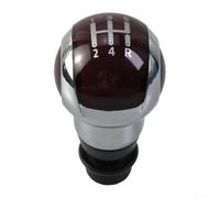 Pomello del cambio manuale a 5 velocità, per un'esperienza di guida migliorata, in plastica e pelle, colore nero/marrone, per modelli dal 208 al 2008 (A)